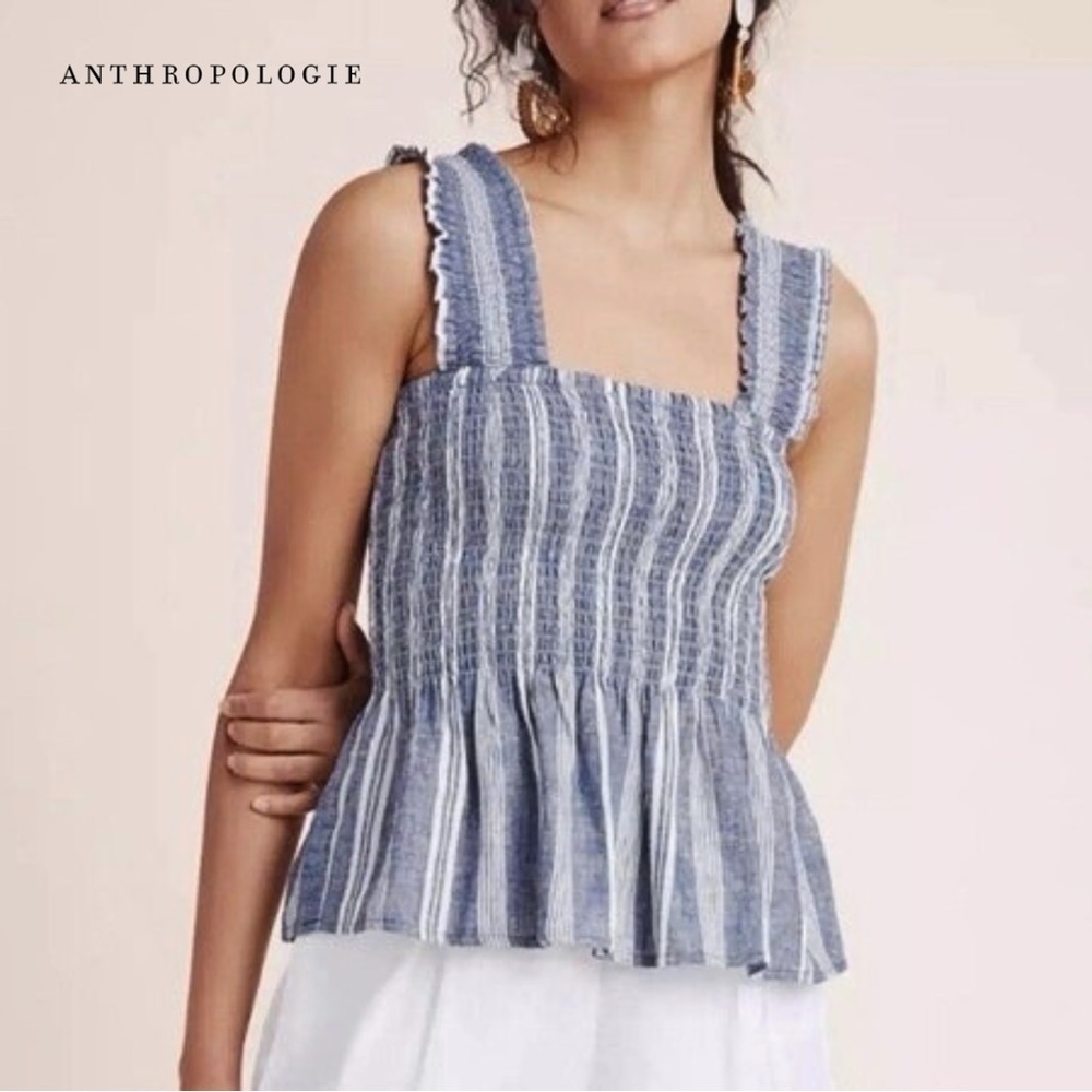 Anthropologie | Maeve Schuyler Smocked Tank